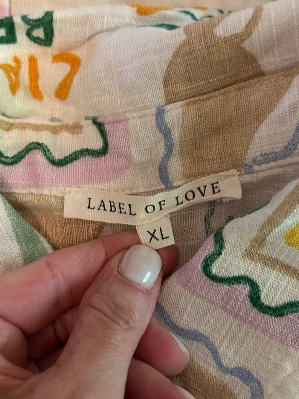 Label of Love Limone Border Cover-Up Shirt Dress - Long Sleeve Women’s SZ XL - Picture 8 of 9